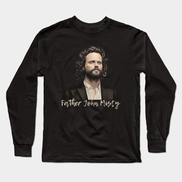 VINTAGE Father John Misty // INDIE FANS ART Long Sleeve T-Shirt by gerradliquid